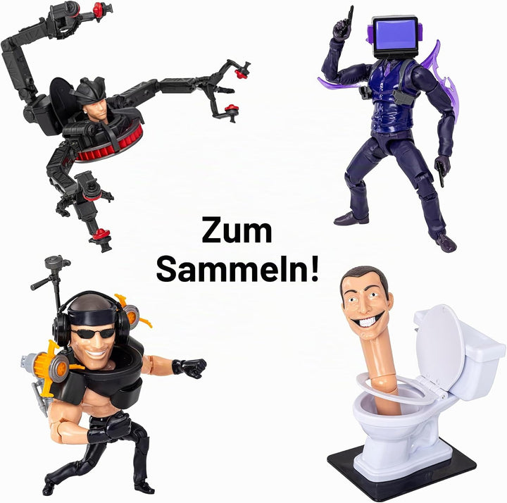 SKIBIDI Toilet Deluxe Figure Dark TV Man Serie 2, Sammelfiguren, 16 cm, YouTube-Animationsgefühl, of