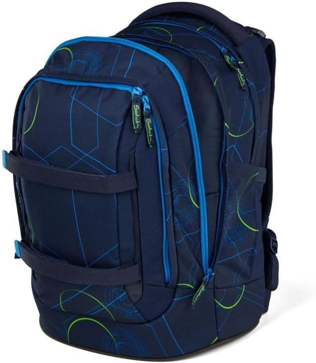 Satch Pack Schulrucksack Set 3tlg. inkl. Schlamperbox und Sporttasche Blue Tech, Blue Tech