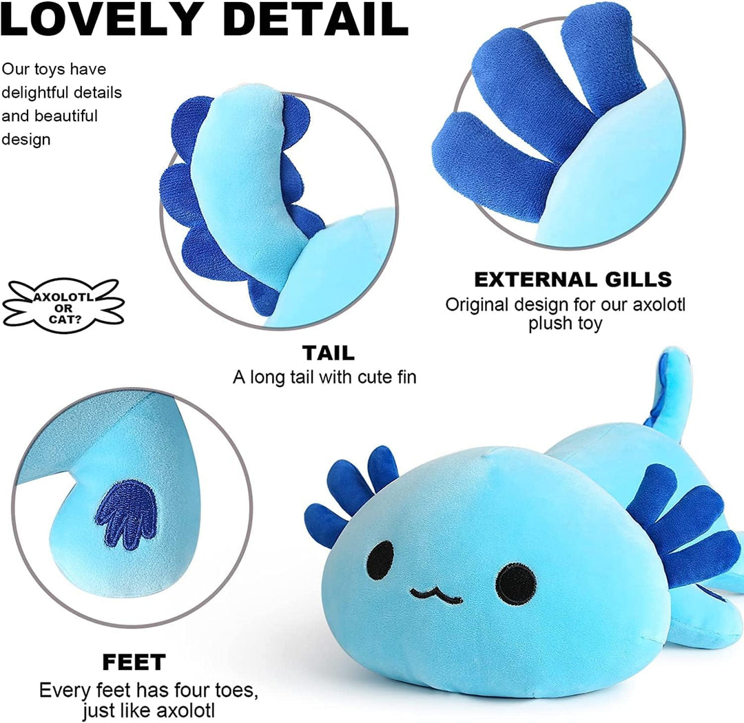 shownicer Plüschtier Axolotl Kuscheltier Stofftier Kawaii Axolotl Plüsch Kissen Spielzeug Wurfkissen