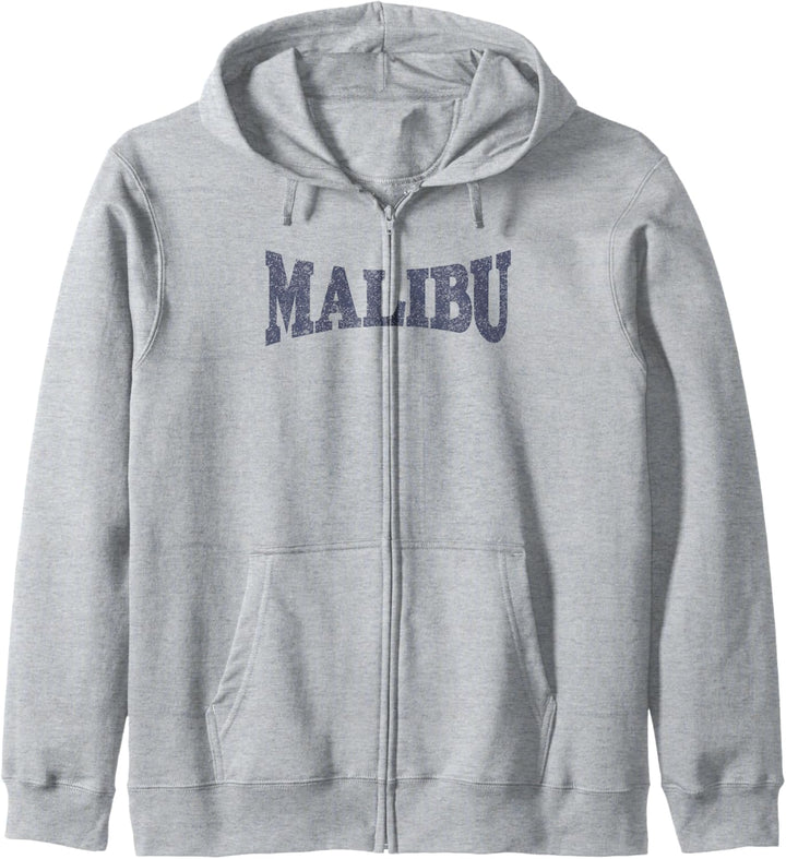 Trendy Malibu Simple Bold Blue Collegiate Text Kapuzenjacke