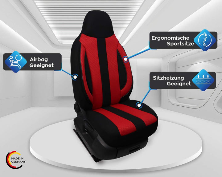 BREMER SITZBEZÜGE Mass Piloten Auto Schonbezüge kompatibel mit Skoda Citigo I & II Fahrer & Beifahre