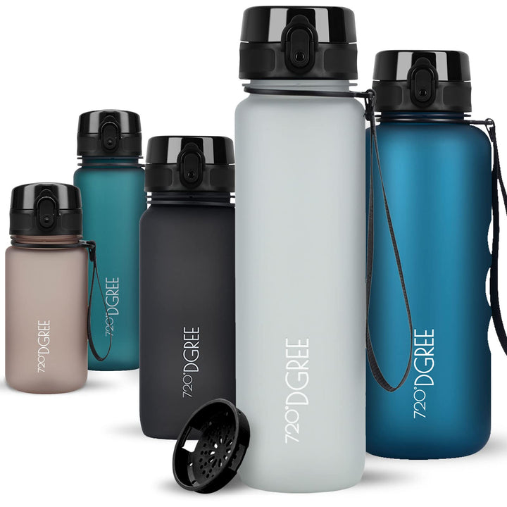 720°DGREE Trinkflasche “uberBottle“ +Sieb - 350ml, 500ml, 650ml, 1000ml, 1,5l, 2l - BPA-Frei - Wasse