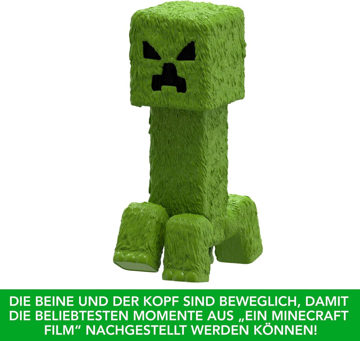 Mattel Minecraft Grosse Actionfiguren, 30 cm grosse, bewegliche Creeper-Sammelfigur, inspiriert von