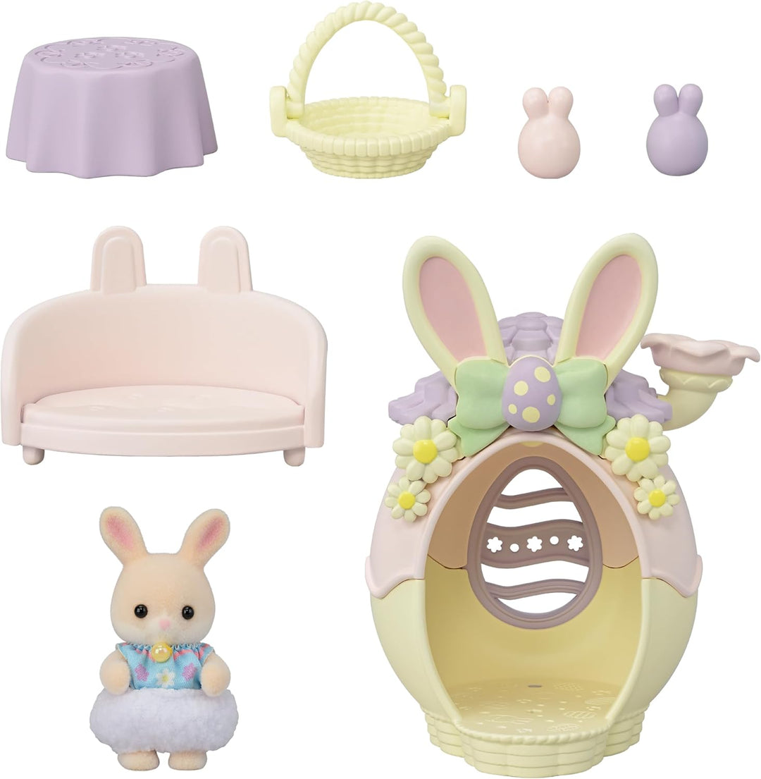 Sylvanian Families 5802 Babyhasen Osterspass Spielset, Set mit Tierfigur, Ostergeschenk, Spielzeug f