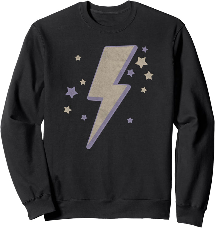 Trendy Lightning Bolt With Stars Sweatshirt