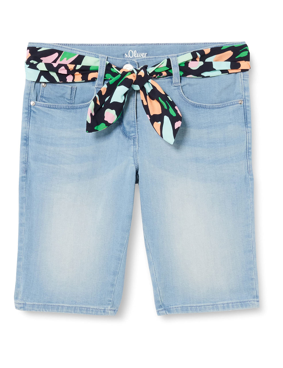 s.Oliver Mädchen Jeans Bermuda, Fit Suri 90 55z7 Blau, 90 55z7 Blau