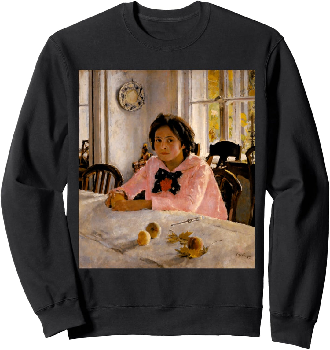 Mädchen mit Pfirsichen Gemälde von Valentin Serov Sweatshirt