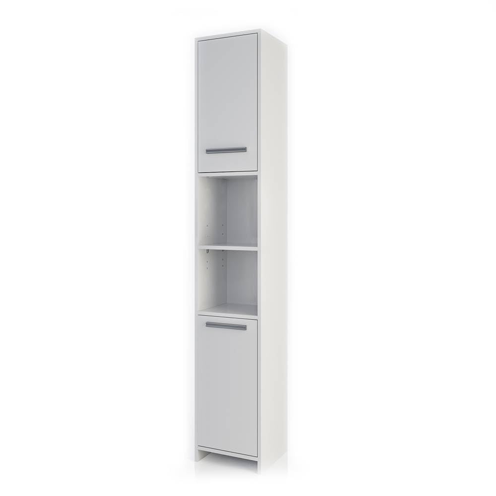 Vicco Badschrank Kiko, Weiss, 30 x 190 cm Weiss 30 cm x 190 cm x 30 cm, Weiss 30 cm x 190 cm x 30 cm