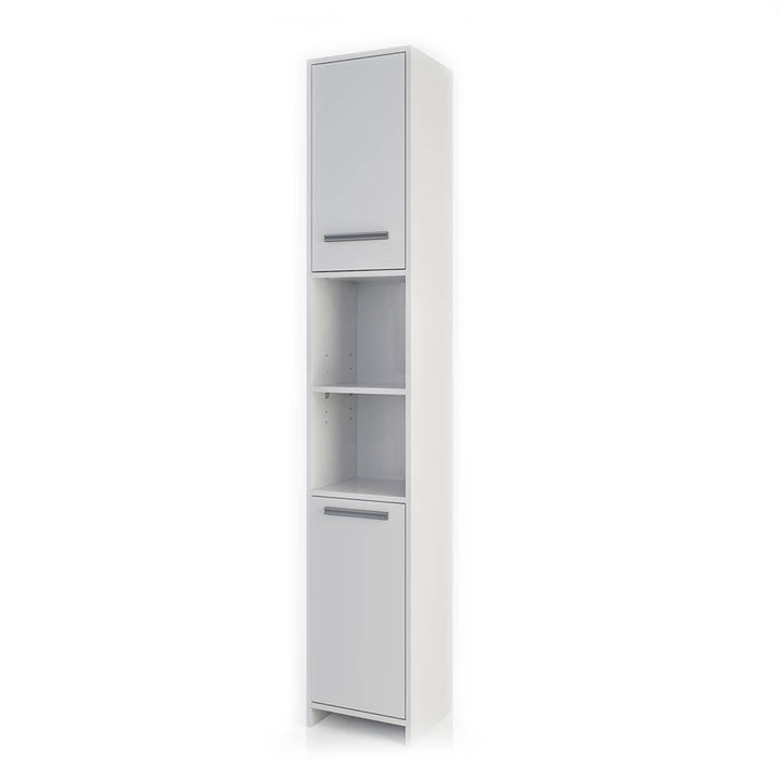 Vicco Badschrank Kiko, Weiss, 30 x 190 cm Weiss 30 cm x 190 cm x 30 cm, Weiss 30 cm x 190 cm x 30 cm