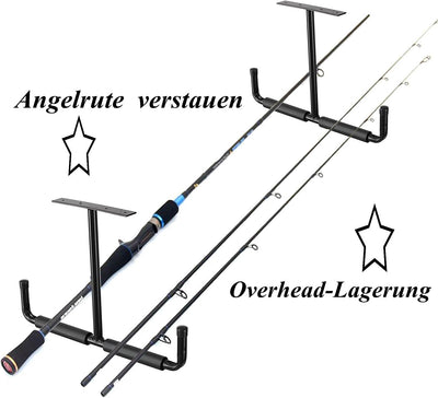 Garage Schwerlasthaken Gummiert Deckenmontag, 2er Set Autoreifen Deckenhaken Schwarz Stahl Doppelt S