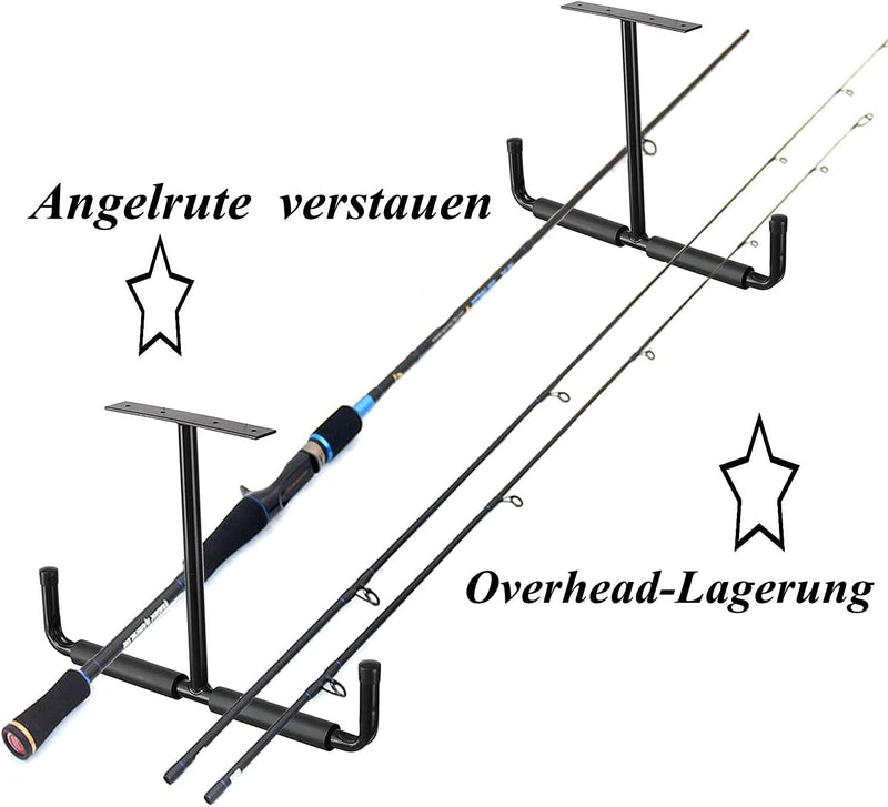 Garage Schwerlasthaken Gummiert Deckenmontag, 2er Set Autoreifen Deckenhaken Schwarz Stahl Doppelt S