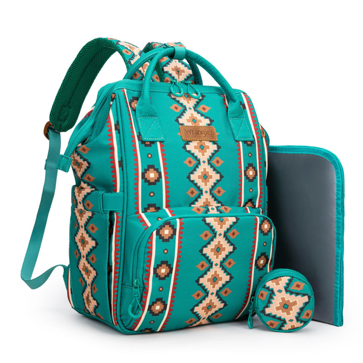 Montana West Wrangler Wickeltasche, Rucksack, Aztekenmuster, Reiserucksack, Geldbörsen, Western-Mult