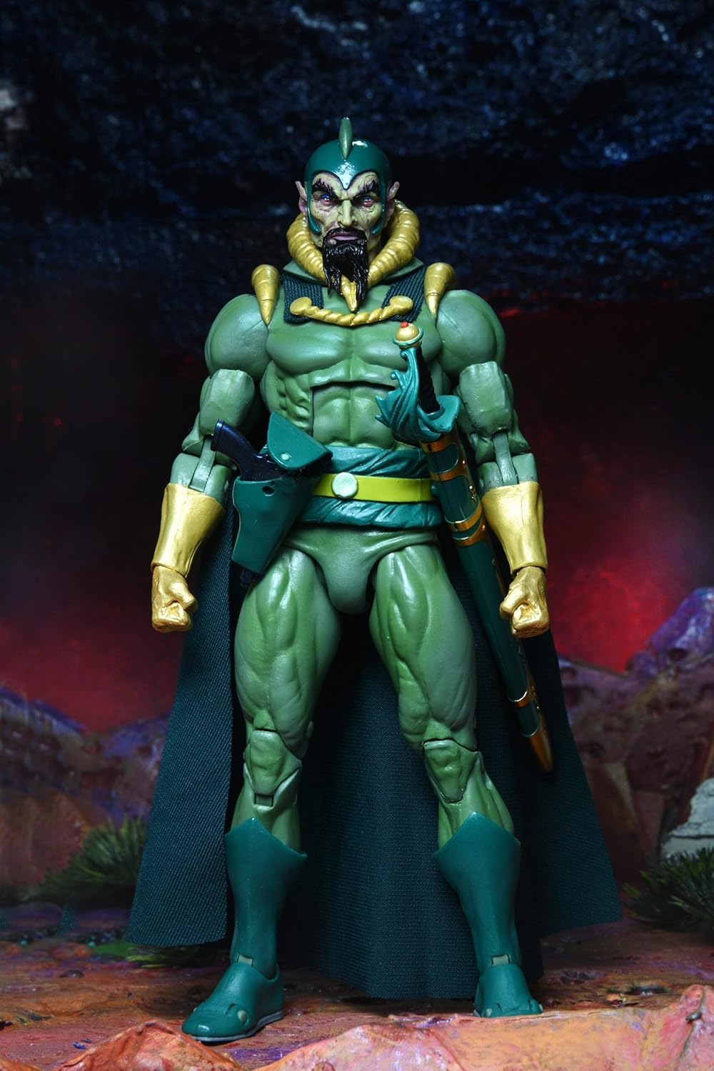 NECA King Features 17,8 cm grosse Actionfigur - Original Superhelden Flash Gordon Serie Ming The Mer