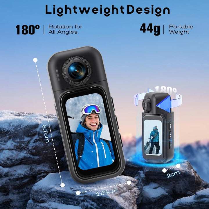 Action Kamera 4K 360° Motorrad Helm Cam