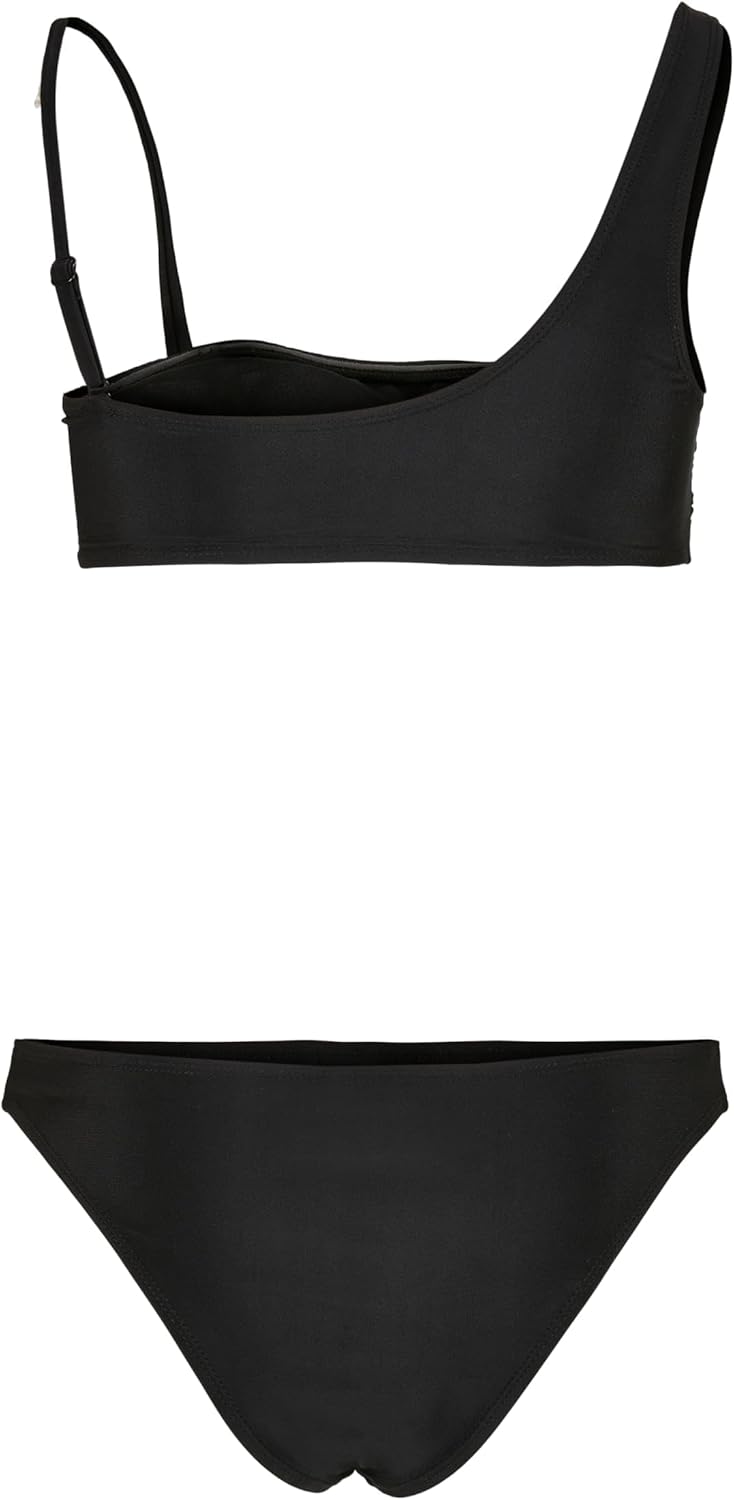 Urban Classics Damen Ladies Recycled Asymmetric Tank Top Bikini L Schwarz, L Schwarz