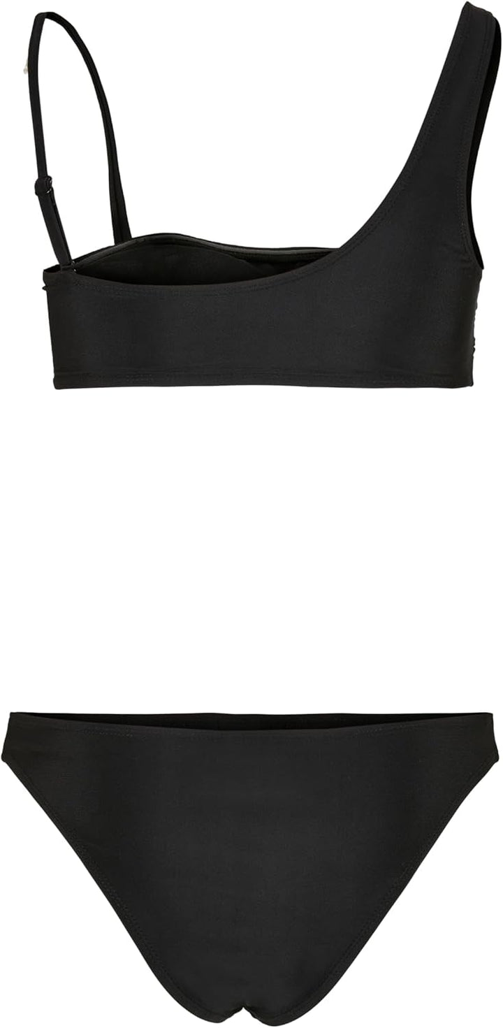 Urban Classics Damen Ladies Recycled Asymmetric Tank Top Bikini L Schwarz, L Schwarz