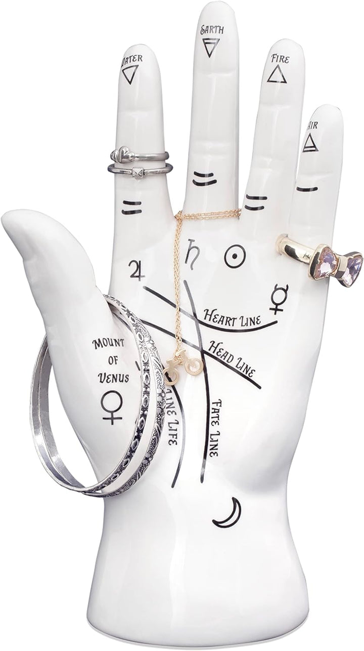 KIKKERLAND JK17 Palm Reader Schmuckständer, Weiss