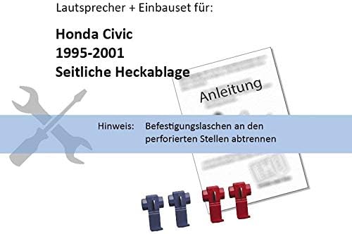 JBL Auto Lautsprecher Boxen Stage2 424 300 Watt 10 cm 2 Wege Koax passend für Honda Civic 1995-2001