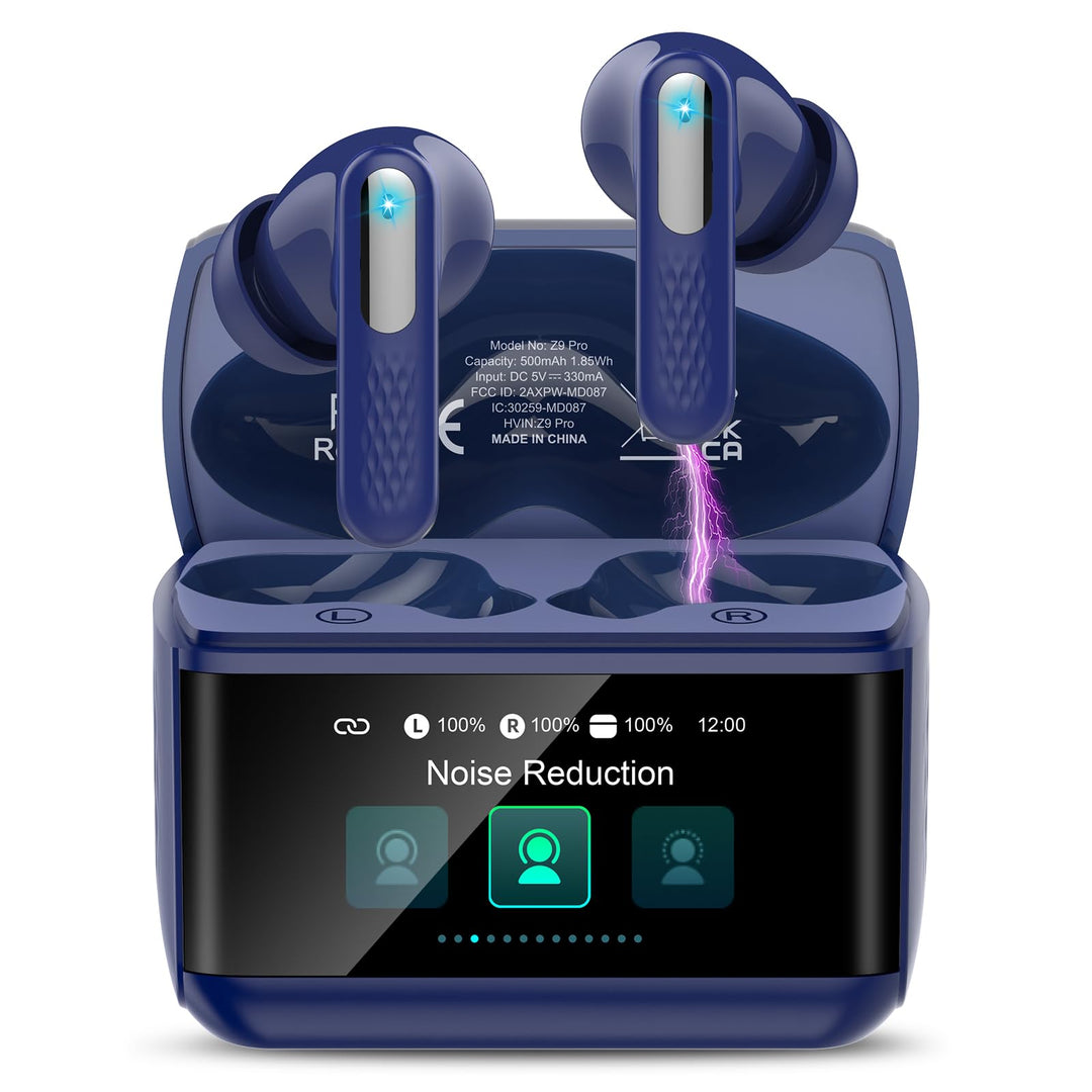 Bluetooth Kopfhörer mit Touchscreen, In Ear Kopfhörer Kabellos Bluetooth 5.4 mit ANC/ENC Mic mit Ger