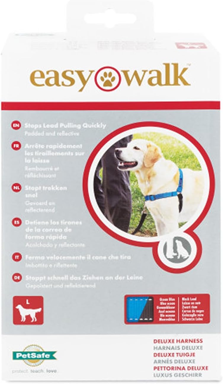 PetSafe Easy Walk Deluxe-Geschirr, reissfestes Gehgeschirr für Hunde, gepolstertes Design, inkl. 1,8