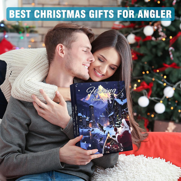 Angel Adventskalender 2025 Weihnachtskalender, Adventskalender Für Männer, 24 Angeln Köder Set Adven
