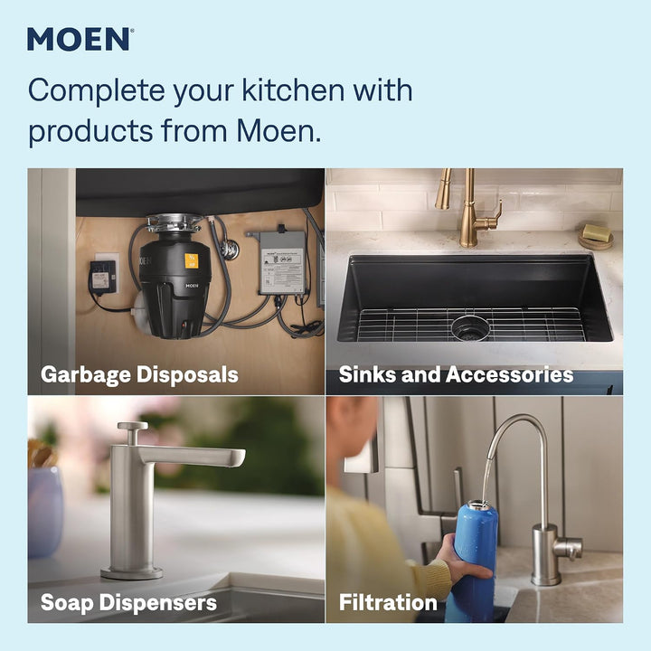 Moen 7185EWORB Brantford Motionsense Wave Sensor Berührungsloser Einhand-Küchenarmatur, Einhand-Küch