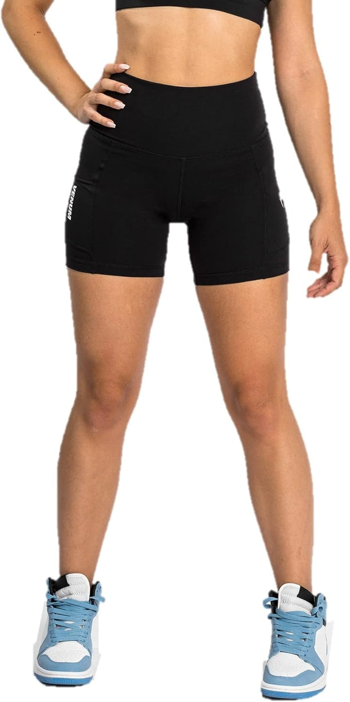 Venum Damen Shorts Essentials Biker-Shorts L Lang Schwarz, L Lang Schwarz