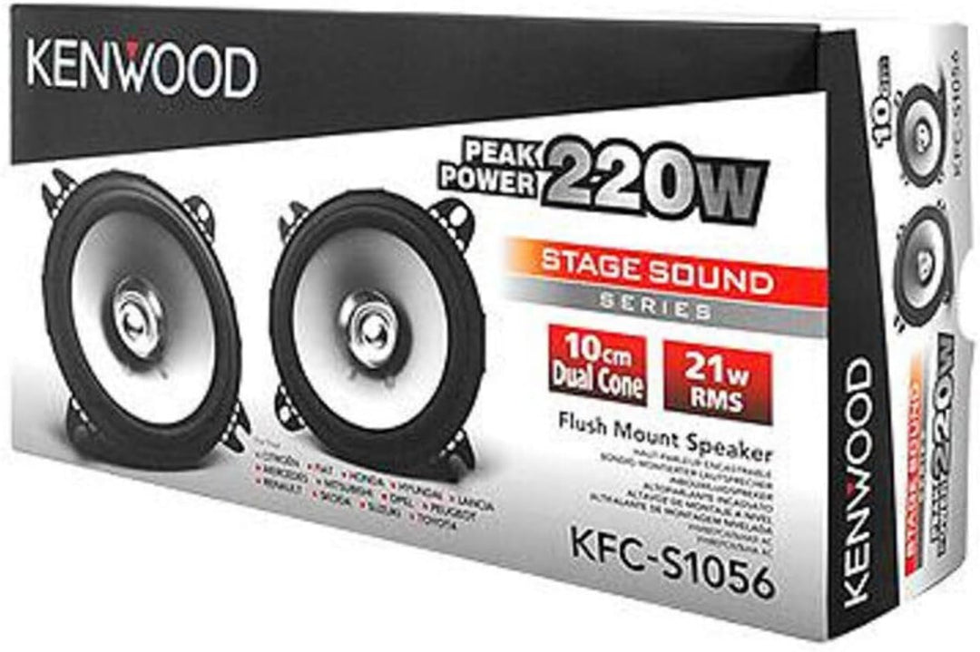 Kenwood KFC-S1056 Doppelkonus-Lautsprecher, 100 mm schwarz