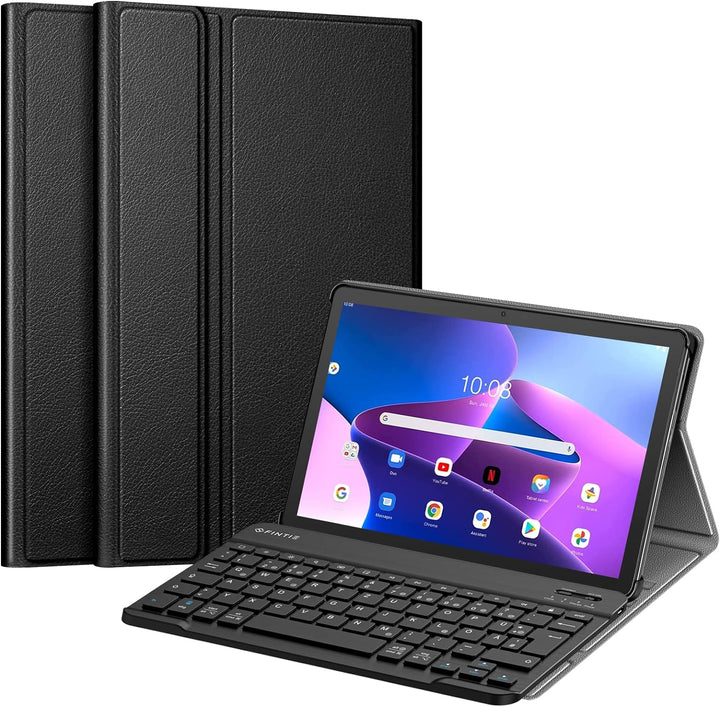 Fintie Tastatur Hülle für Lenovo Tab M10 (3. Gen) Tablet 10,1" TB328 2022, Slim Schutzhülle mit magn