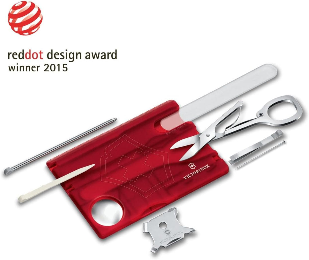 Victorinox, Multitool Karte, Swiss Card Nailcare, Taschenmesser, in Kreditkartenformat, 13 Funktione