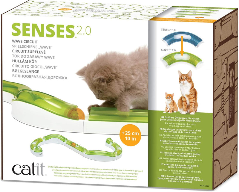 Catit Spielschiene, Wave Circuit, interaktives Spielzeug für Katzen, Wave