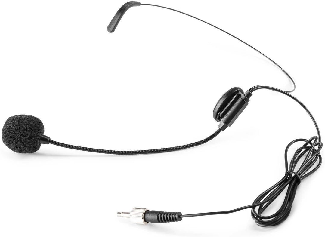 Vonyx WM62 - Mikrofon Set, 2 Drahtlose Mikrofone mit Body Packs Taschensender, Headsetmikrofon und E