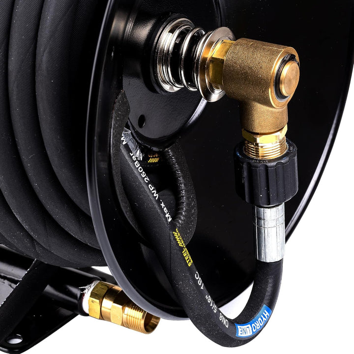 Hochdruck-Schlauchtrommel 210 bar mit 15 m Hochdruckschlauch DN8 250 bar, Schwarz, kompatibel mit Kä