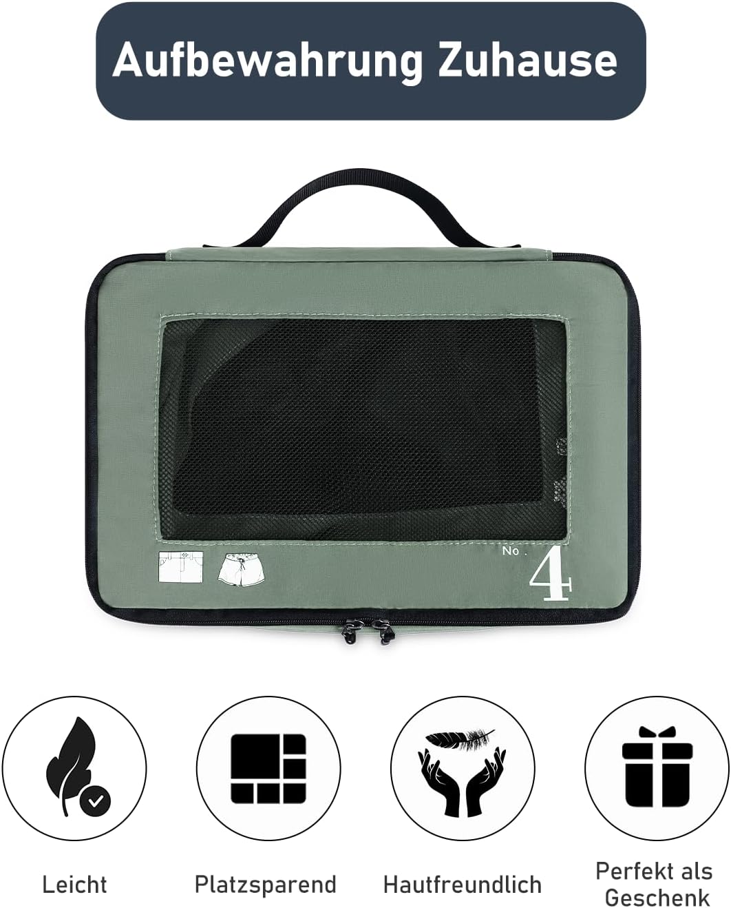 ECOHUB Packwürfel für Koffer, 7 Stück, Reise-Organizer, Packtaschen, recyceltes PET, umweltfreundlic