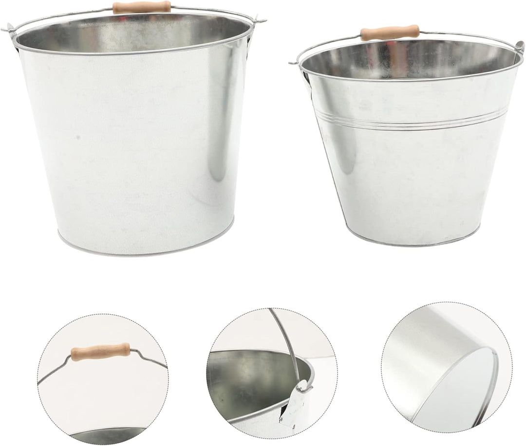 Garneck 2stücke Ascheeimer Für Draussen Und Drinnen Kohleeimer Für Grill Kamin Und Feuerstelle Eimer