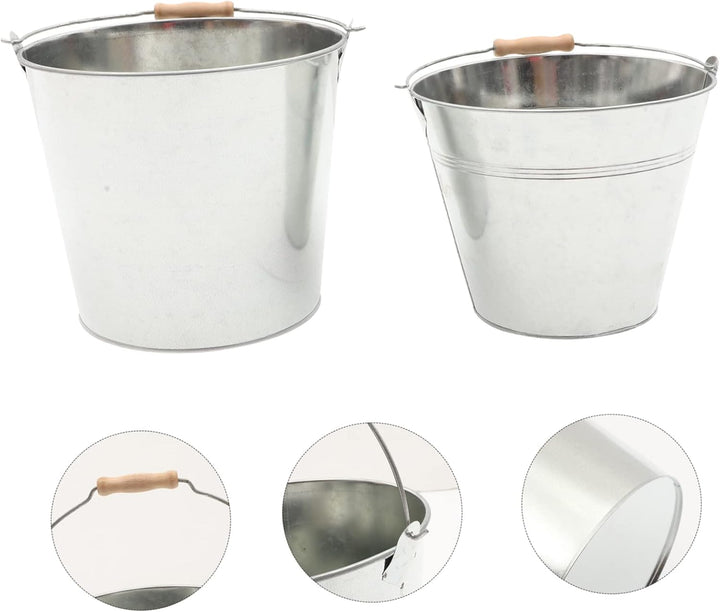 Garneck 2stücke Ascheeimer Für Draussen Und Drinnen Kohleeimer Für Grill Kamin Und Feuerstelle Eimer