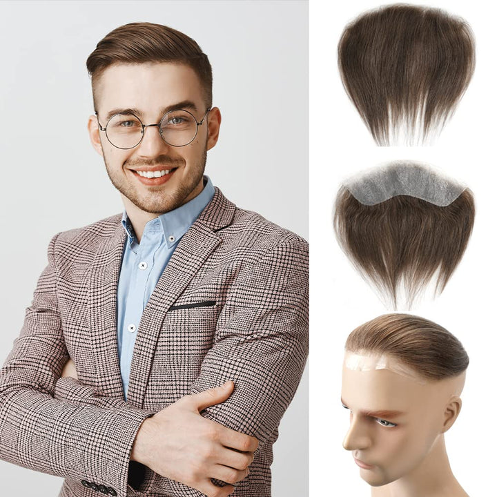 Lordhair Toupet Herren,100% Europäisches Echthaar Herren Toupet Echthaar,V-LOOP Skin Toupet Herren,T