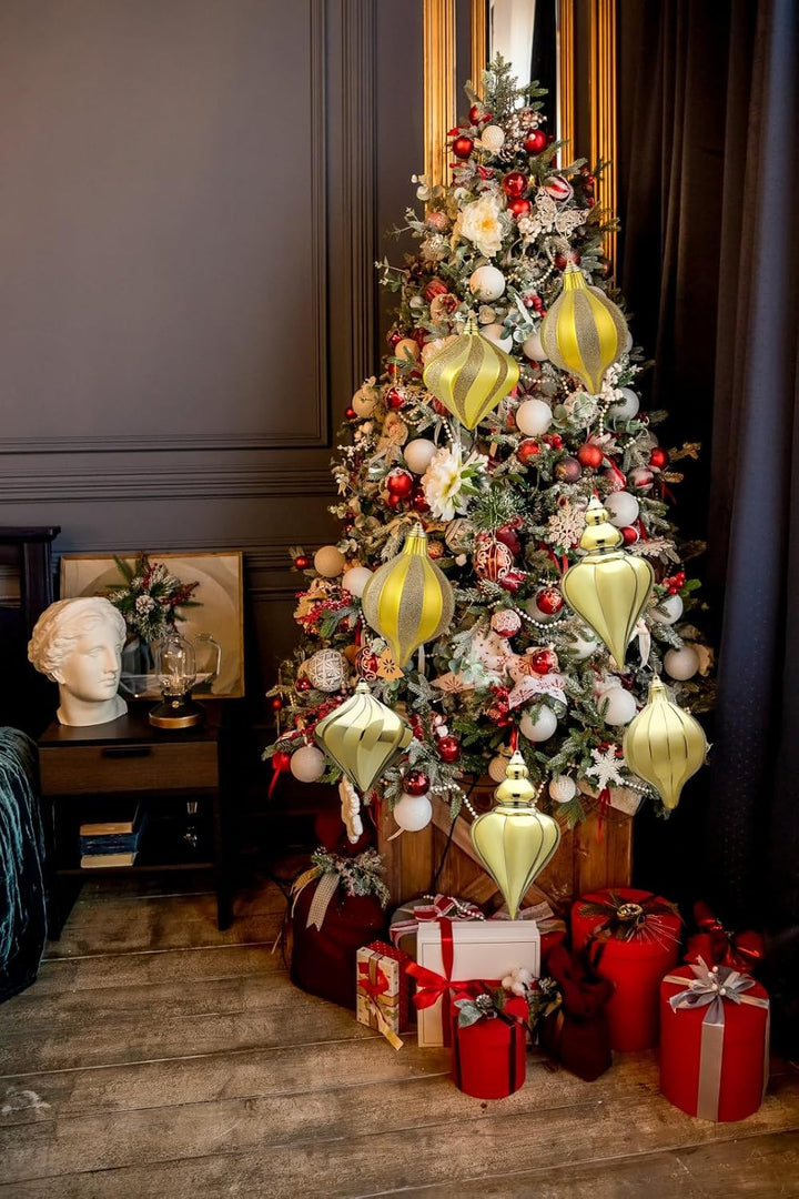 2er Set Weihnachtskugel Christbaumkugel Gross Bruchfest Glänzend Weihnachtsdeko aus Kunststoff Weihn