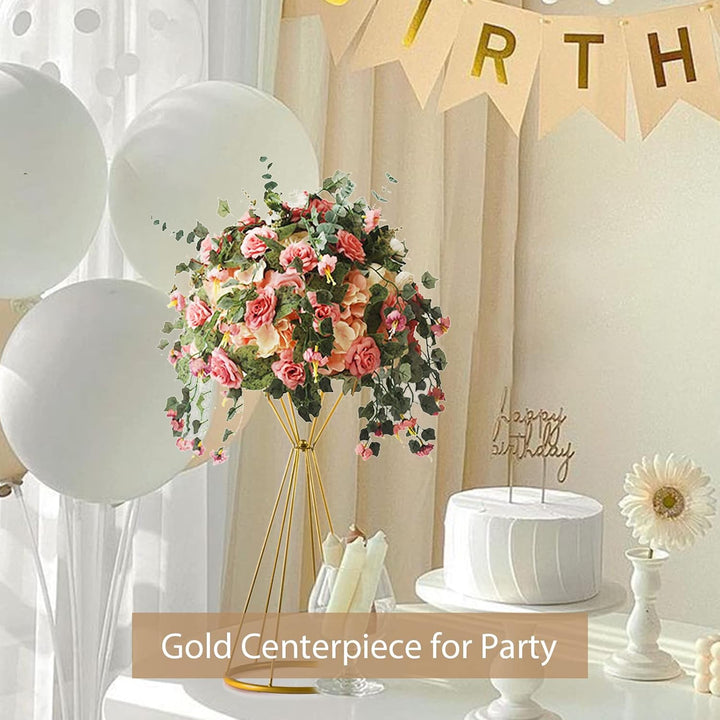 Sziqiqi Blumenständer Gold für Hochzeit: 50cm Hohe Trompete Vase für Tische Hochzeitsempfang Set of