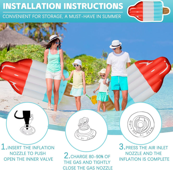 ACTOYS Luftmatratze Wasser Erwachsene Kinder, Luftmatratze Pool Aufblasbare, Aufblasbare Schwimmbett