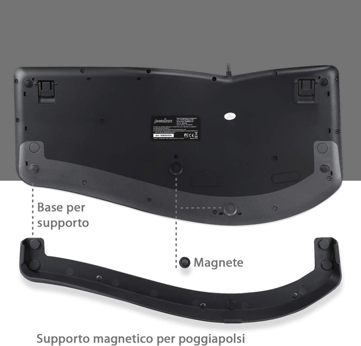 Perixx Periduo, Set, ergonomische Tastatur mit vertikaler Maus. Full-Size USB, Full-Size USB