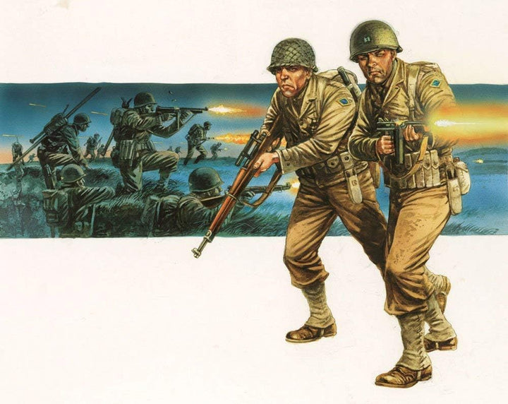 Kriegsherr GB-A2 - WW2 US Rangers 28mm Figuren - Bolzen Aktion - 25x 1/56 Wargaming-Minaturen