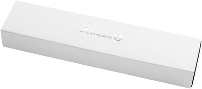 Pelikan Tintenroller Pura R40, Silver, hochwertiger Drehkugelschreiber im Geschenk-Etui, 952085, 1 S