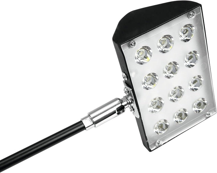 EUROLITE LED KKL-12 Fluter 3200K schwarz | Warmweisse 12-Watt-LED-Leuchte an Auslegerarm mit Klemmha