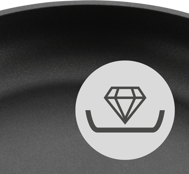 WMF PermaDur Excellent Bratpfanne Induktion 24 cm, Aluminium beschichtet, Kunststoffgriff mit Flamms