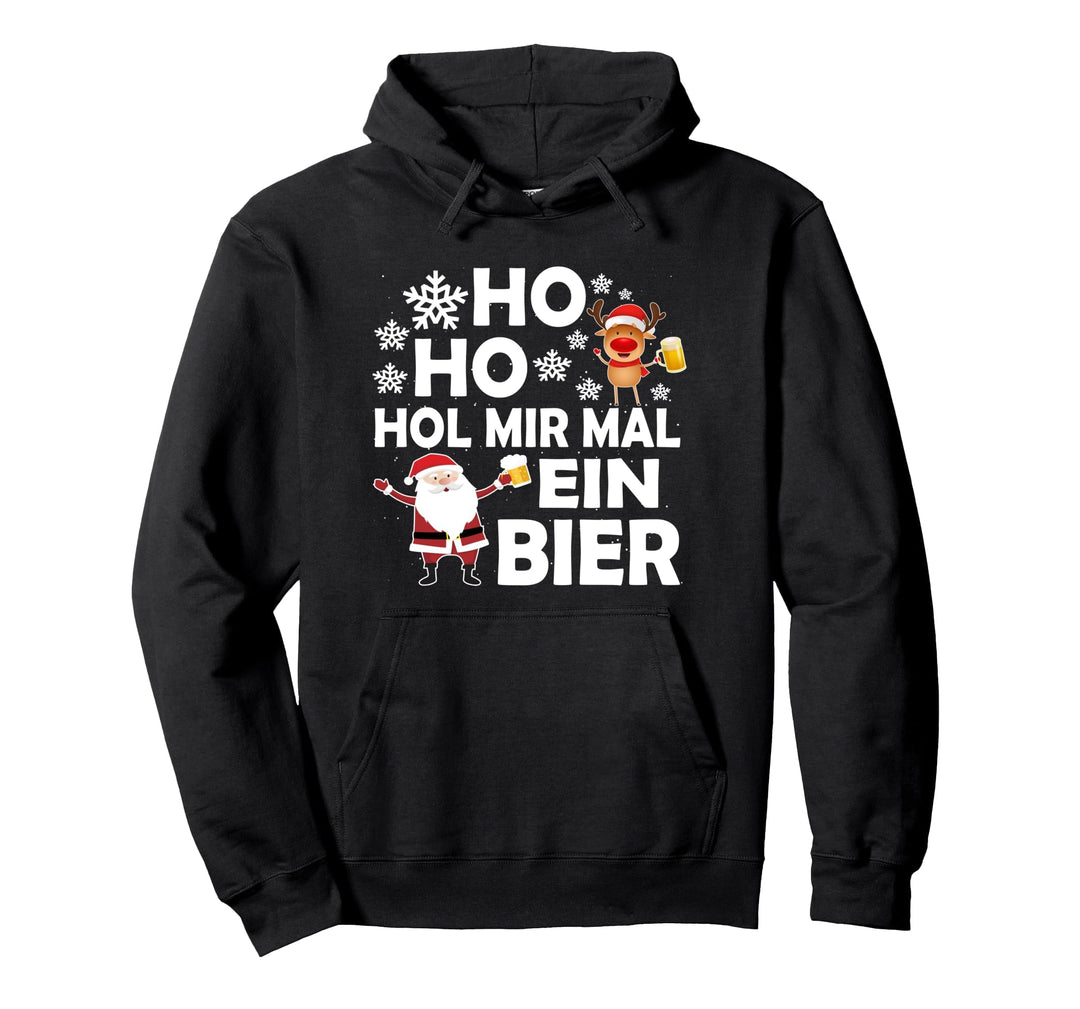 Lustiges Ho Ho Hol Mir Mal Ein Bier Weihnachten Ugly X-Mas Pullover Hoodie