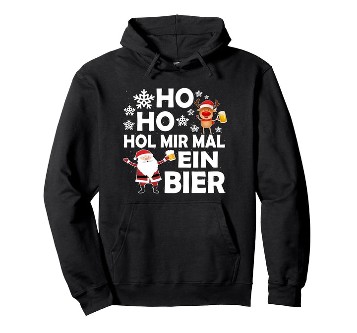 Lustiges Ho Ho Hol Mir Mal Ein Bier Weihnachten Ugly X-Mas Pullover Hoodie