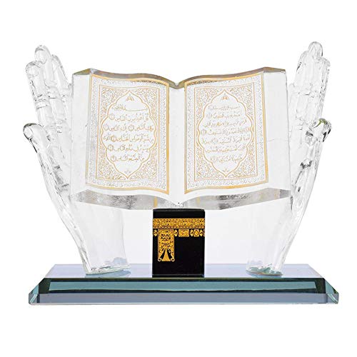 Hztyyier 4.09inch Muslim Kristall Sammlerfiguren für Home Desktop Decor Islamische Gebäude Handwerk
