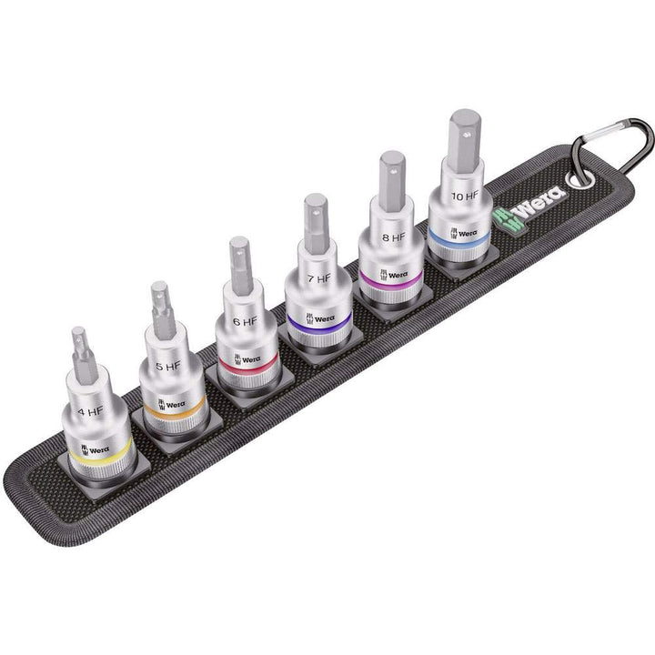 Wera 05003996001 Zyklop Innensechskant Bitnüsse Belt C 2 mit Haltefunktion, 1/2“-Antrieb, 6-teilig