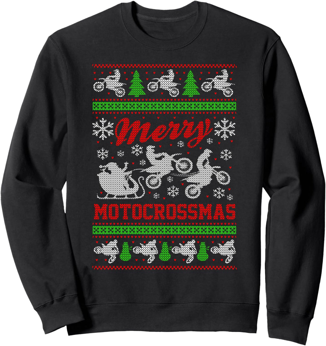 Merry Motocrossmas Motocross Bike Sled Son Ugly Christmas Sweatshirt